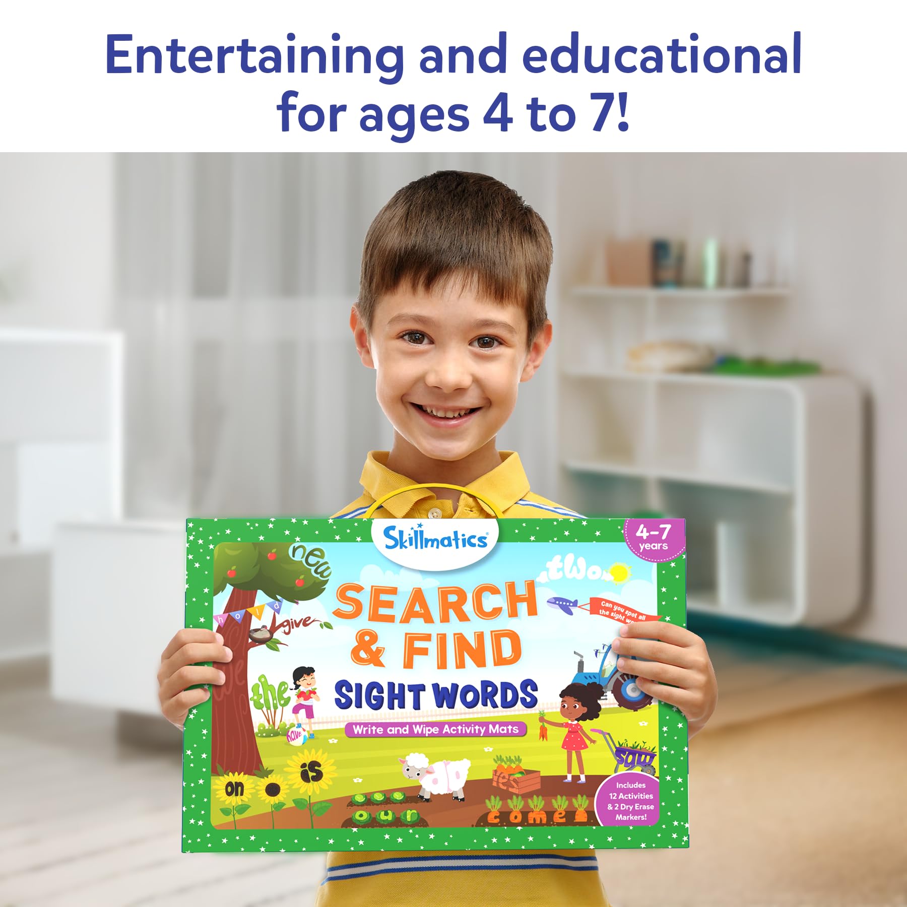 Skillmatics Search and Find β Sight Words, Reusable Activity Mats 4