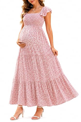 Pinup Fashion Maternity Baby Shower Dress Photoshoot Pregnancy Maxi Dress