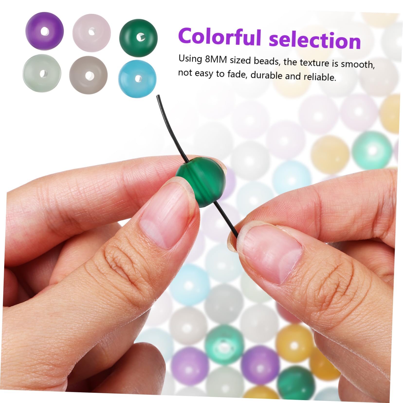 600piezas Cuentas Sueltas Para Hacer Joyería Cuentas Redondas Para Pulseras y Bisutería