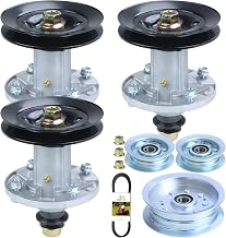 3 Pack GY21098 Spindle with GX22616 Spindle Pulley GY20629 GY20067 Idler Pulley GX21833 Belt Replace AUC15811 GY20454 GY21098 GY20962 for John Deere D140 D155 D160 E140 E160 E170 LA145 Tractor