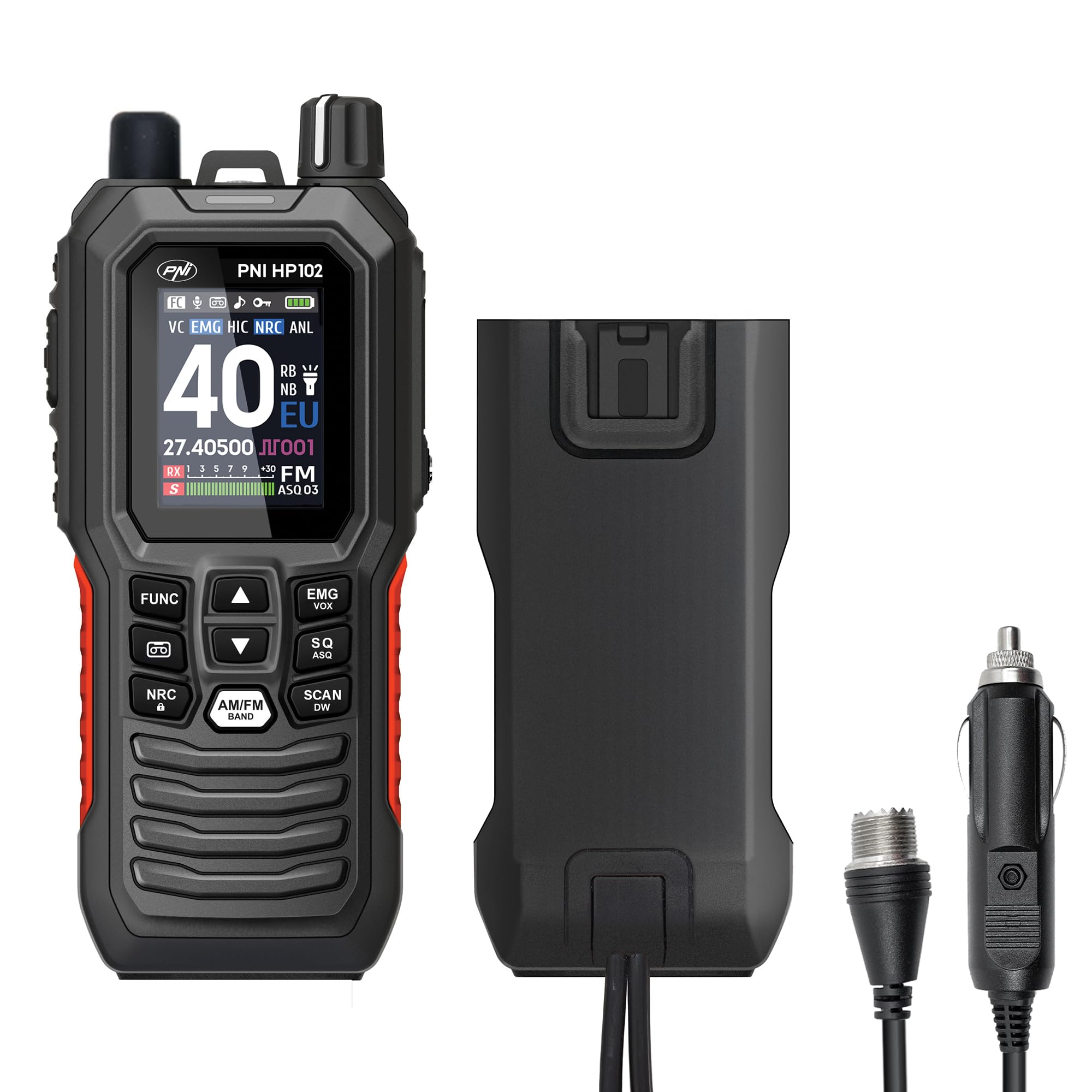 Estación de Radio CB portátil PNI Escort HP 102 multiestándar, 4W, 12V-24V, Am-FM, NRC, Dual Watch, Roger Beep, ASQ SQ Ajustable, VOX