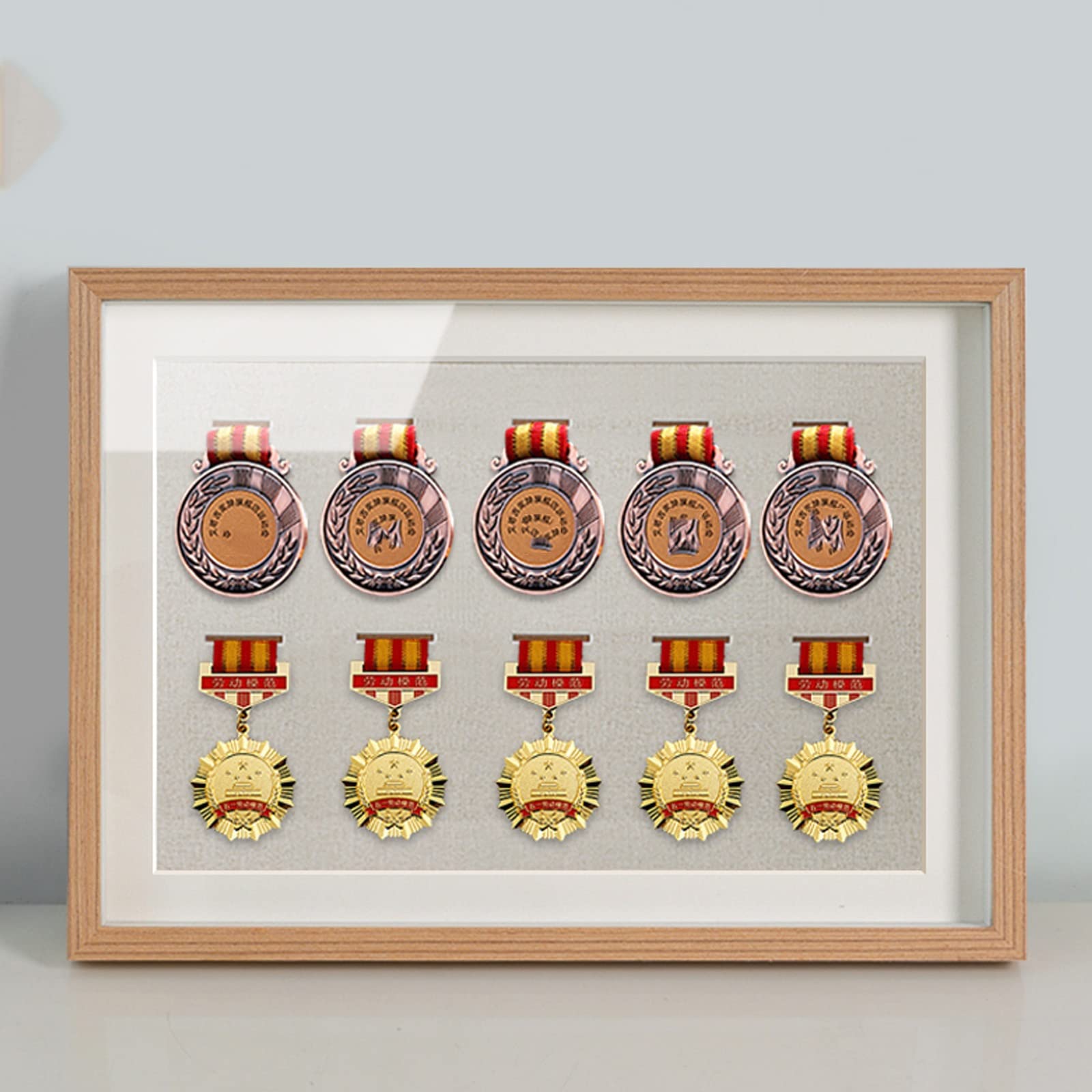 Ramka na medal, solidna rama sportowa, wiele kolorów, 30 x 42 cm, maraton i wszystkie medale sportowe (kolor: A, S