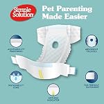 Simple Solution Disposable Dog Diapers for Female Dogs, True Fit, Absorbent, Leak Proof with Wetness Indicator, XL Puppy & Doggie Period Pad and Pee Diaper, for Large Pets, 18-27 Inch Waist, 30 Count