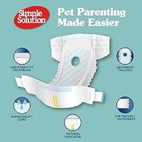 Vista 2 de Simple Solution Pañales desechables para perras, protección absorbente a prueba de fugas para incontinencia, entrenamiento de cachorros, ciclo