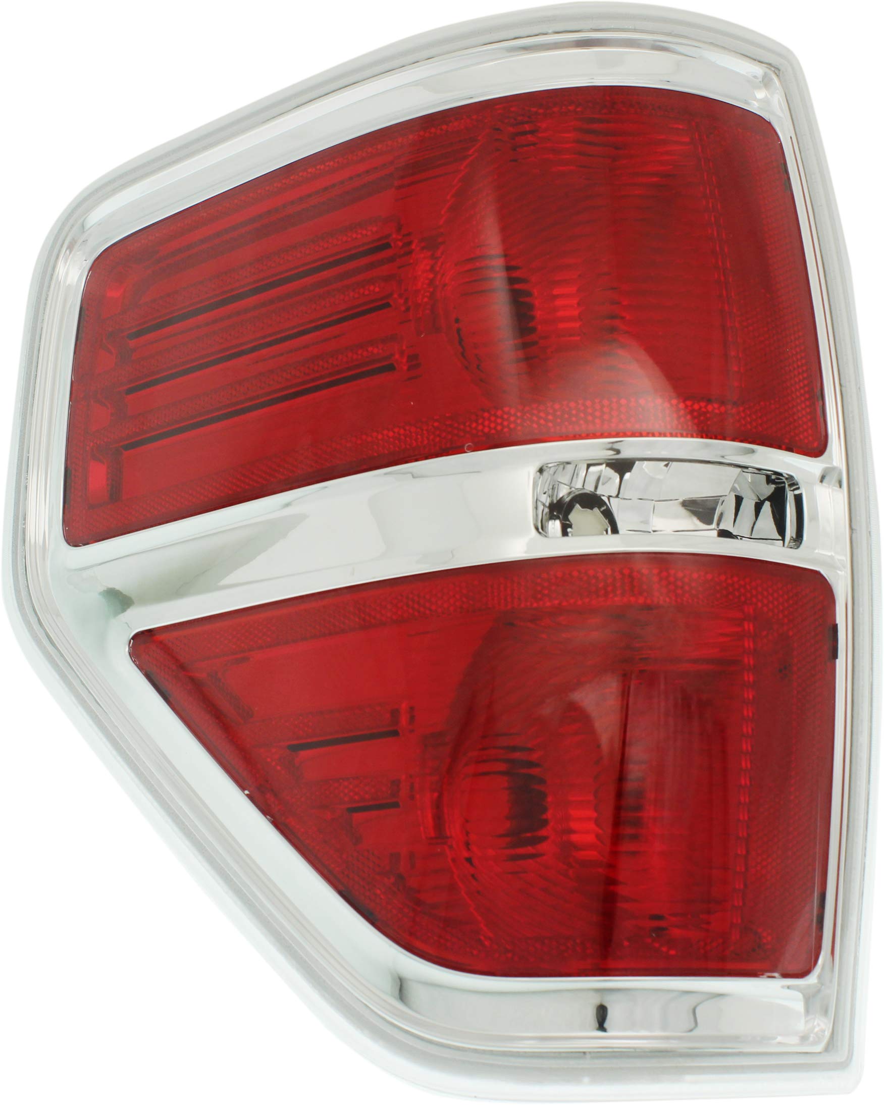 Garage-Pro Tail Light Compatible with 2009-2014 Ford F-150, Driver Side, With Chrome Trim JCWREPF730108GP