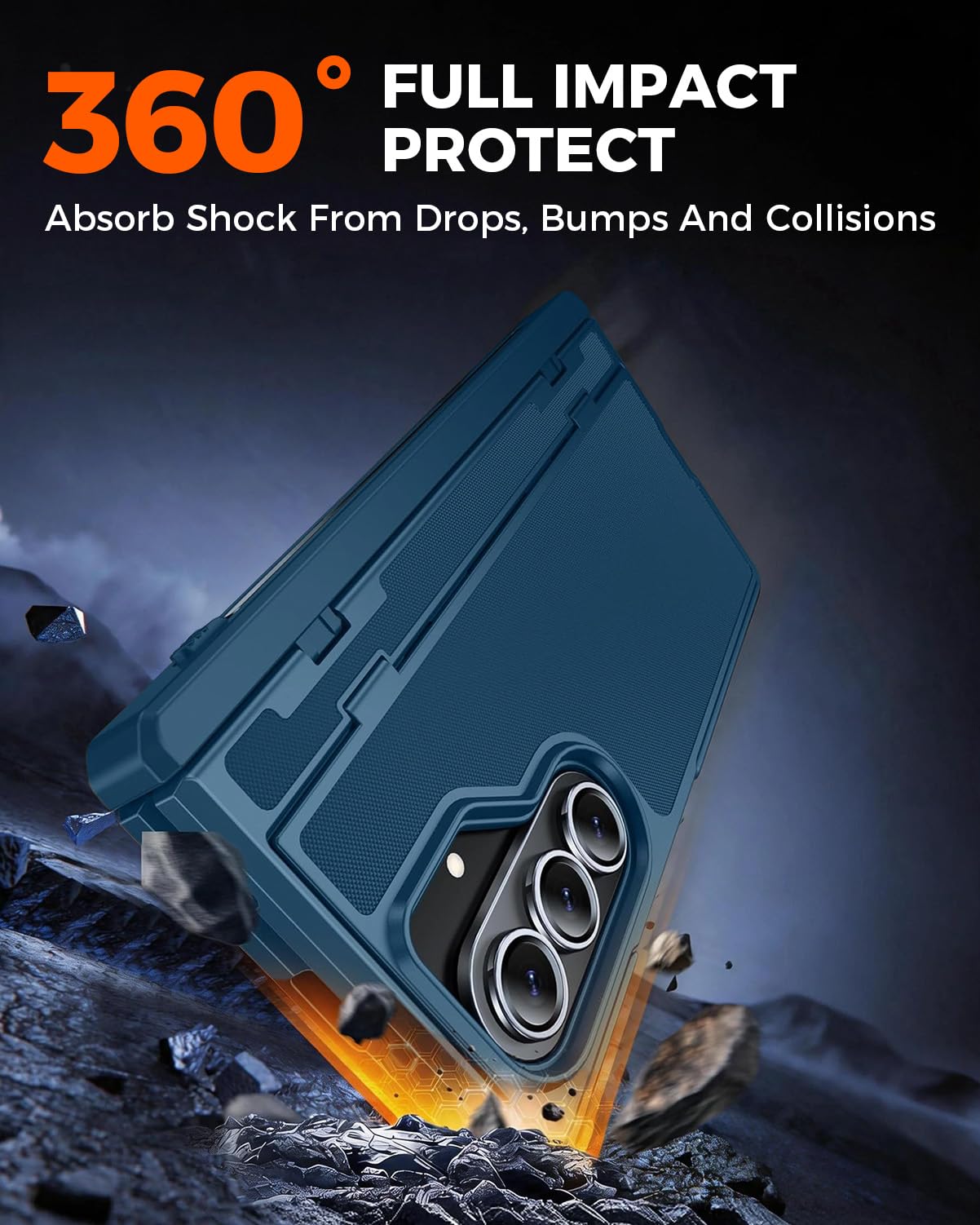 NINKI Custodia per Samsung Galaxy Z Fold 8 Ultra con pennino e portapenne e cavalletto nascosto, protezione magnetica per lo schermo della privacy, custodia per Samsung Z Fold 8 Ultra con portapenne