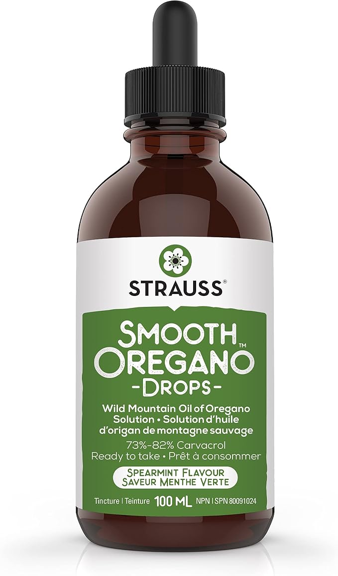 Strauss Naturals Smooth Oregano Drops Oregano Oil Solution with