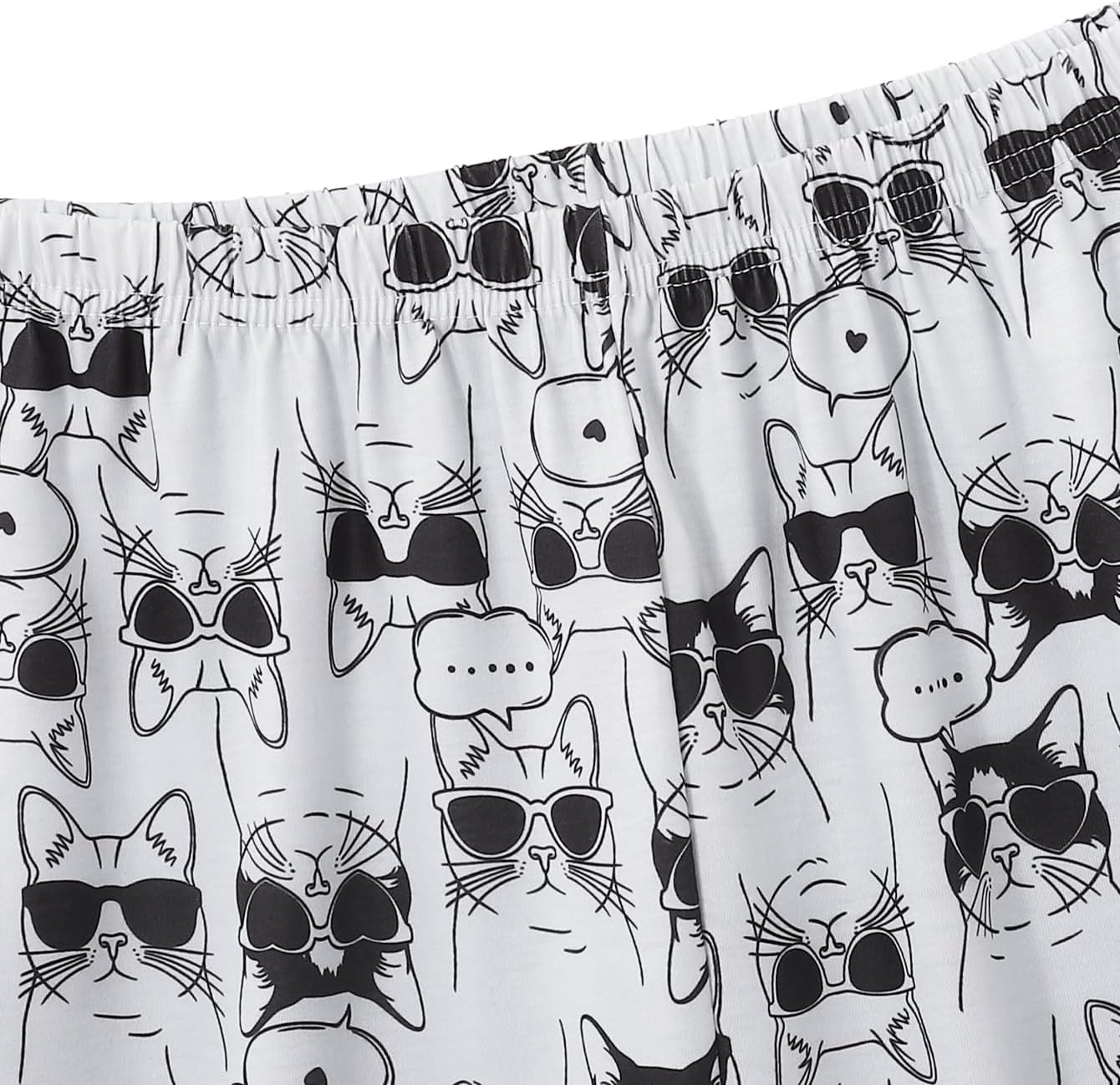 HONG HUI Women's Capri Pajama Sets Plus Size Sleepwear Top with Capri Pants 2 Piece Sleep Set - Image 4