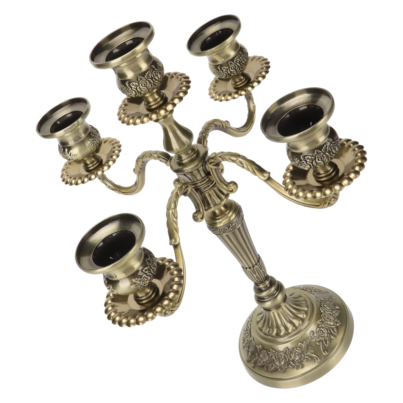 Candelabro Alto de 5 Brazos Vintage para Fiestas de Bodas con Material de Aleación de Zinc Inoxidable
