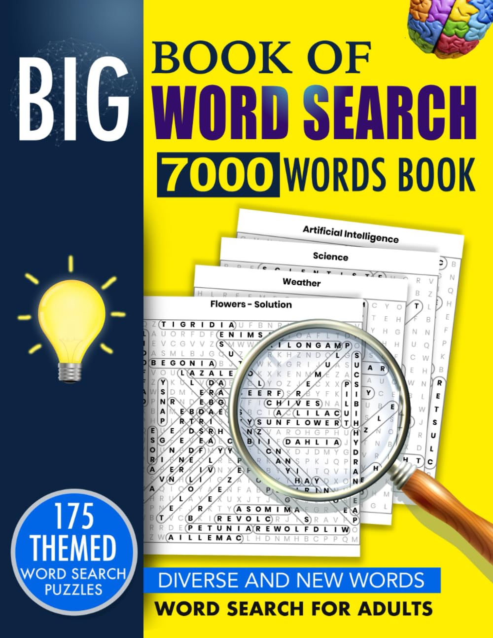 Big Book of Word Search: 7000 Words Book | 175 Themed Word Search Puzzles For Adults (Word Search Challenge Quest)
