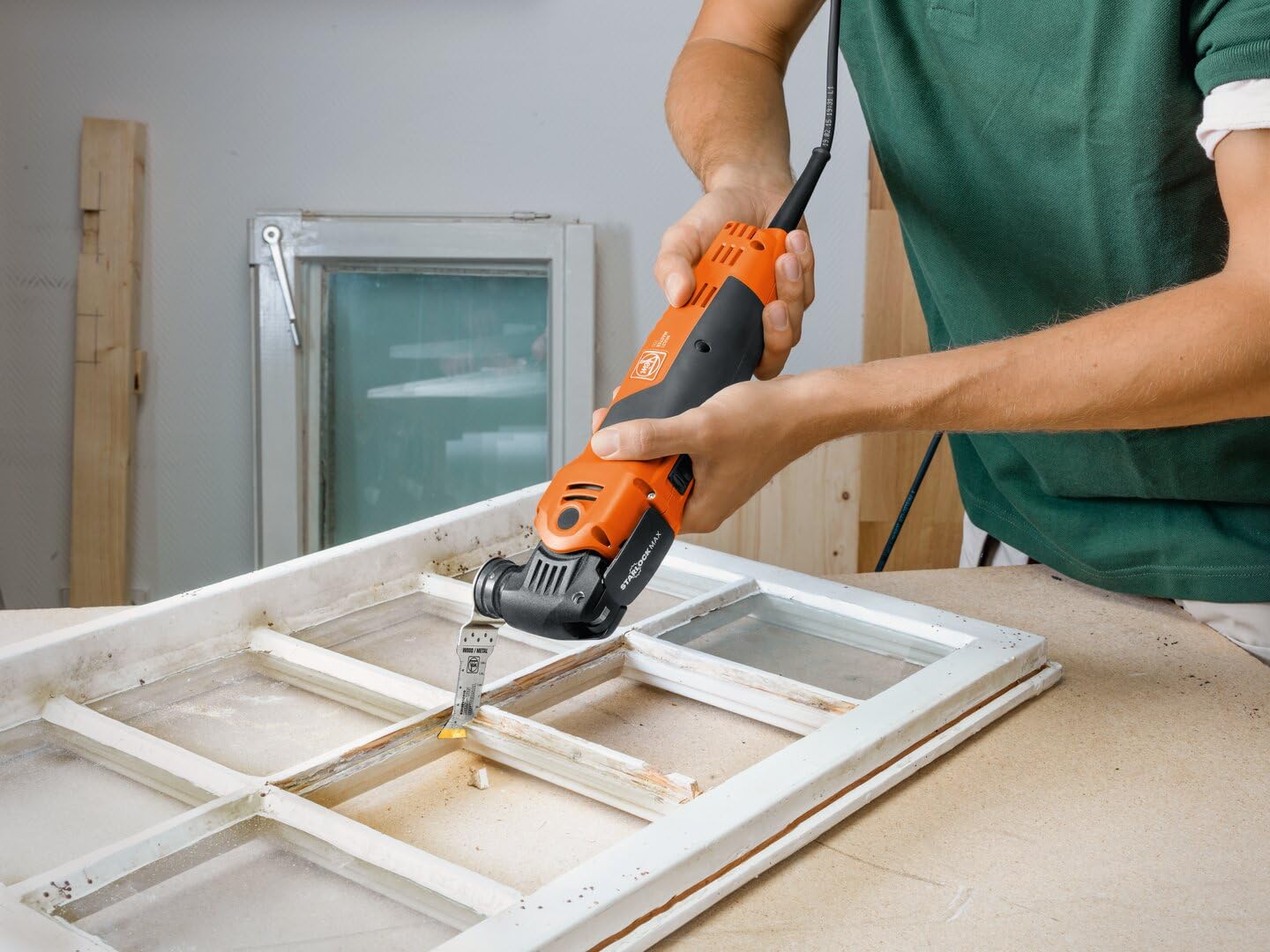 FEIN Lama E-Cut LongLife bimetallica di lunga durata, taglio in profondità, conf. 3 pz., Larghezza 42 mm, Lunghezza 78 mm, Attacco StarlockMax, Lama bimetallica rivestita in titanio.