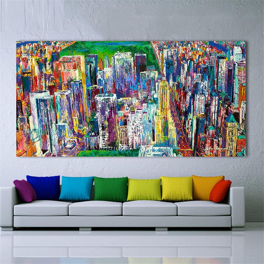 Diamond painting abstrait 5D large de 24x48inch pour déco salon