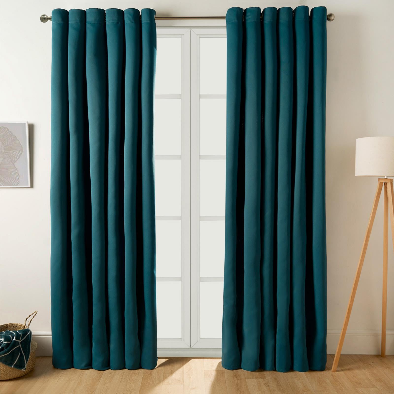 OHS Thermal Blackout Curtains - Teal - Ready Made Eyelet - 168cm x 229cm