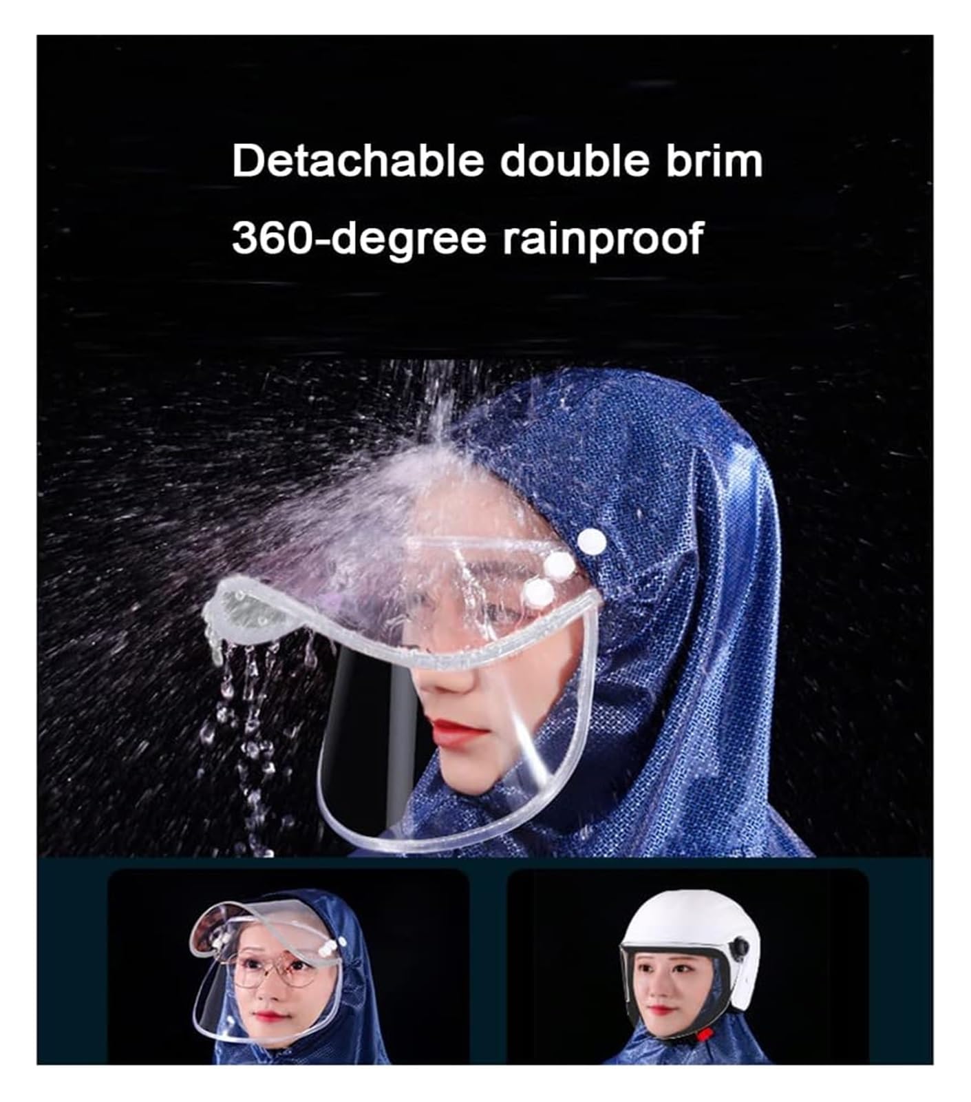 Motocyklowa peleryna przeciwdeszczowa Poncho, Ponczo dla dorosłych unisex wodoodporne poncho przeciwdeszczowe rower na zewnątrz Ebike motocykl skuter kurtka rowerowa płaszcz przeciwdeszczowy peleryna