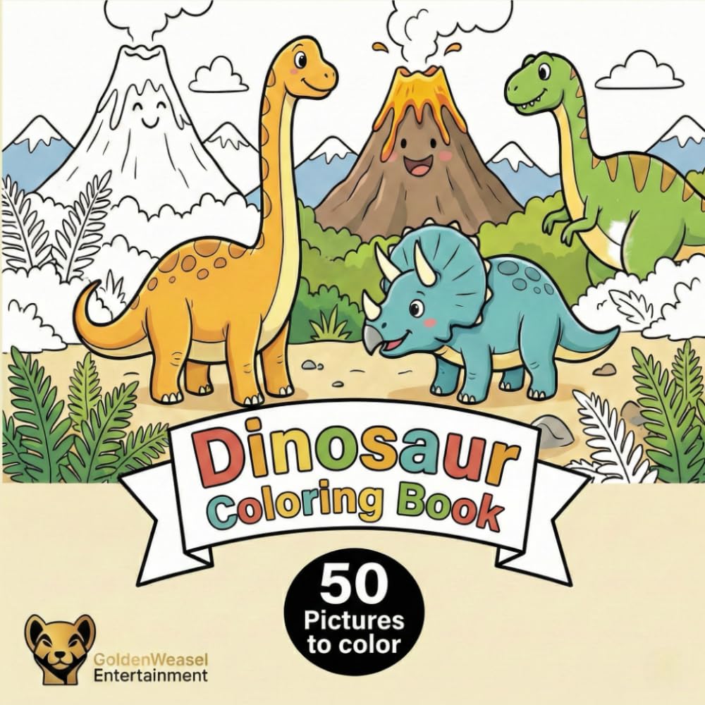 Dino Coloring Fun for Little Explorers: The Big Dinosaur Coloring Book: With 50 Gigantic Designs