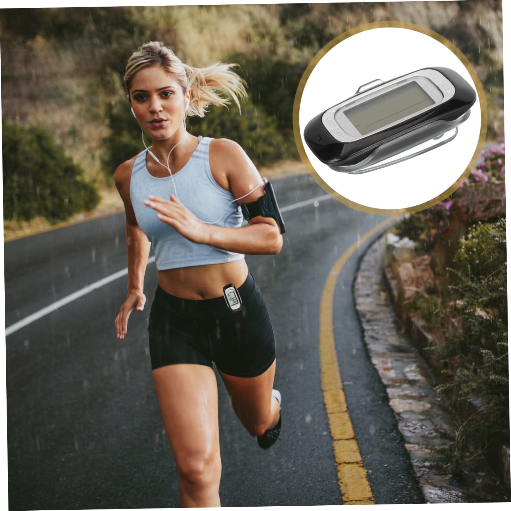 BESPORTBLE 4 Pièces podomètre 3D Compteur de Calories Step COMPTOR Work Femmes Suivi des Pas Marcher podomètre Simple de Poche Multifonctionnel Compteur de Marche 3D Abdos