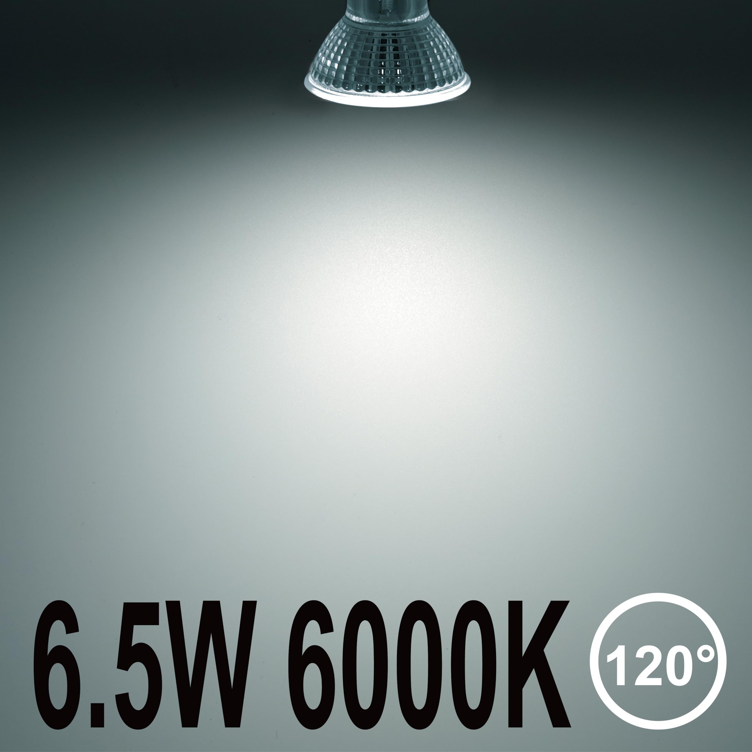 EACLL Żarówki LED GU10, zimna biel, 6,5 W, zastępuje żarówki halogenowe 100 W, 4 sztuki, 735 lumenów 6400 K, AC 230 V, bez migotania, kąt wiązki światła punktowego 120°, nieściemnialne krótsze lampy