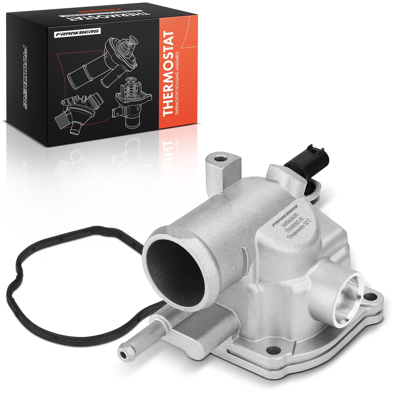 Frankberg Termostato del liquido di raffreddamento 92°C a 2 Poli | 6132000015, Compatibile con: Classe C Modello T S203, Classe E, modello T, S210, CLK C209, Classe E W210, Classe CLC CL203