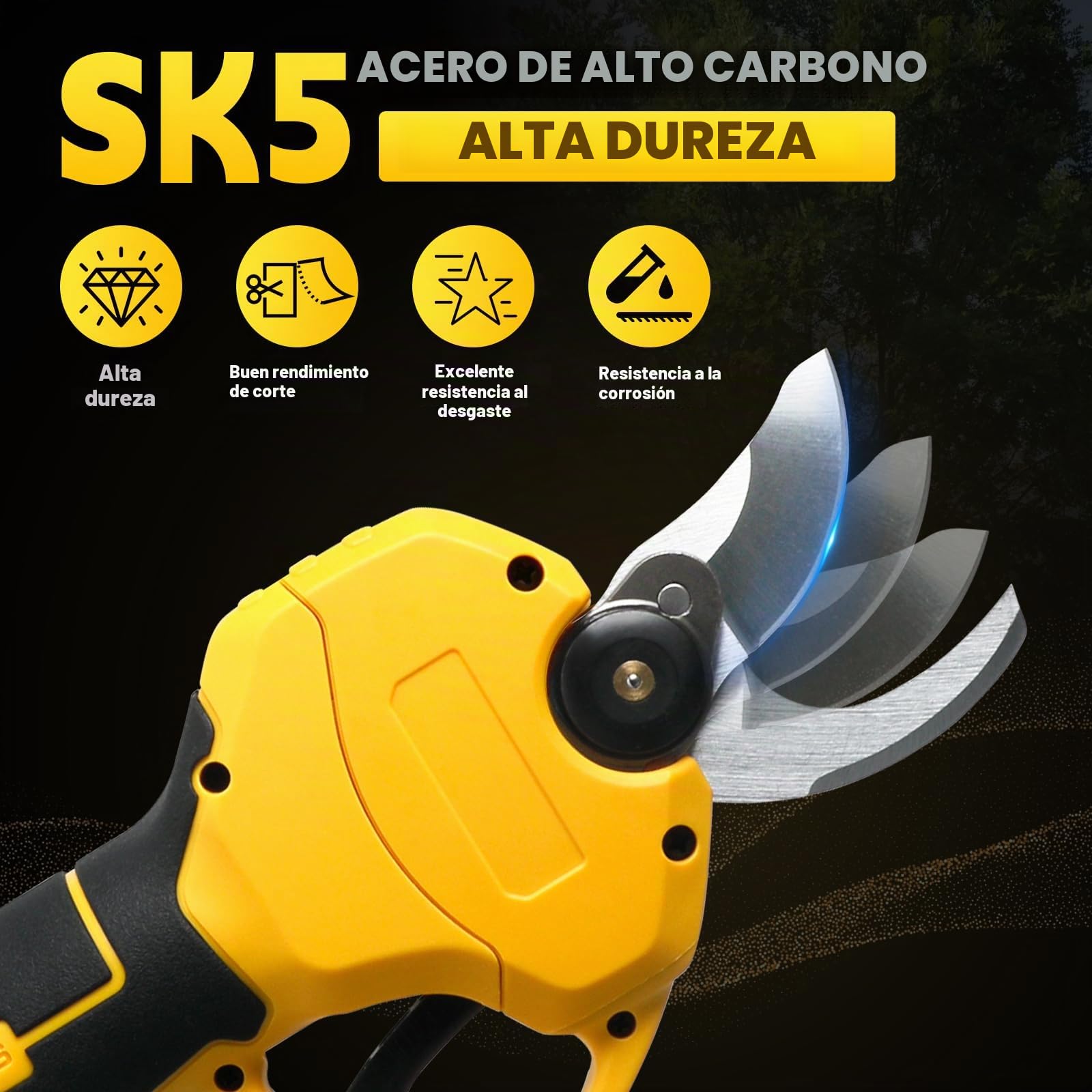 Tijeras de Podar Eléctricas Compatibles con Dewalt 18V 20V sin batería | Tijeras de Poda bateria de 40 mm Tijeras de podar electrica 500W con Motor Brushless para Jardinería, Árboles Frutales