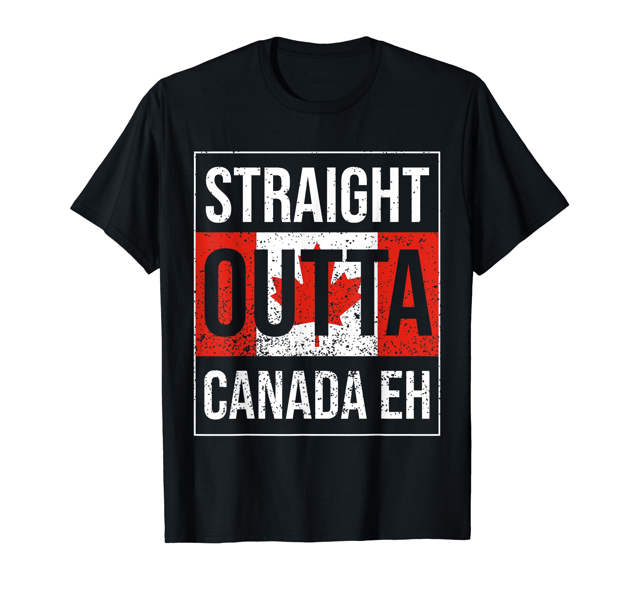 Straight Outta Canada Day Shirt Maple LeafTh Vintage Canada Day Straight Outta Canadian Gift Eh T-Shirt