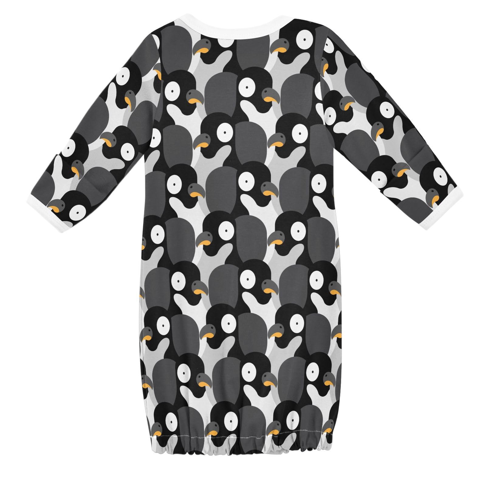 WIFIU Polar Bird Penguin Pattern Baby Girls Boys Sleeper Gown Cotton Nightgown Long Sleeve, Baby Nightdress Sleeping Clothes for Newborn 6-12 Months Multicolor