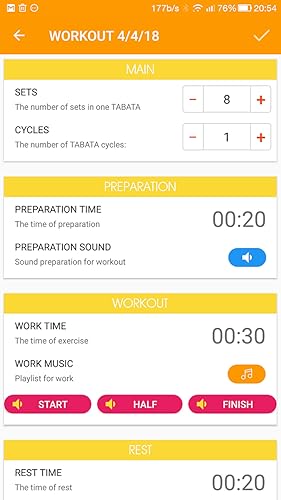 Tabata Timer with music