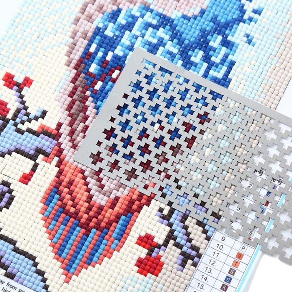 CALANDIS™ 2X DIY 5D Diamond Painting Ruler Cross Embroidery Stainless Steel Ruler | Cross Stitch Kits | Hand Embroidery Kits | Embroidery & Cross Stitch | Needlecrafts & Yarn-image-9