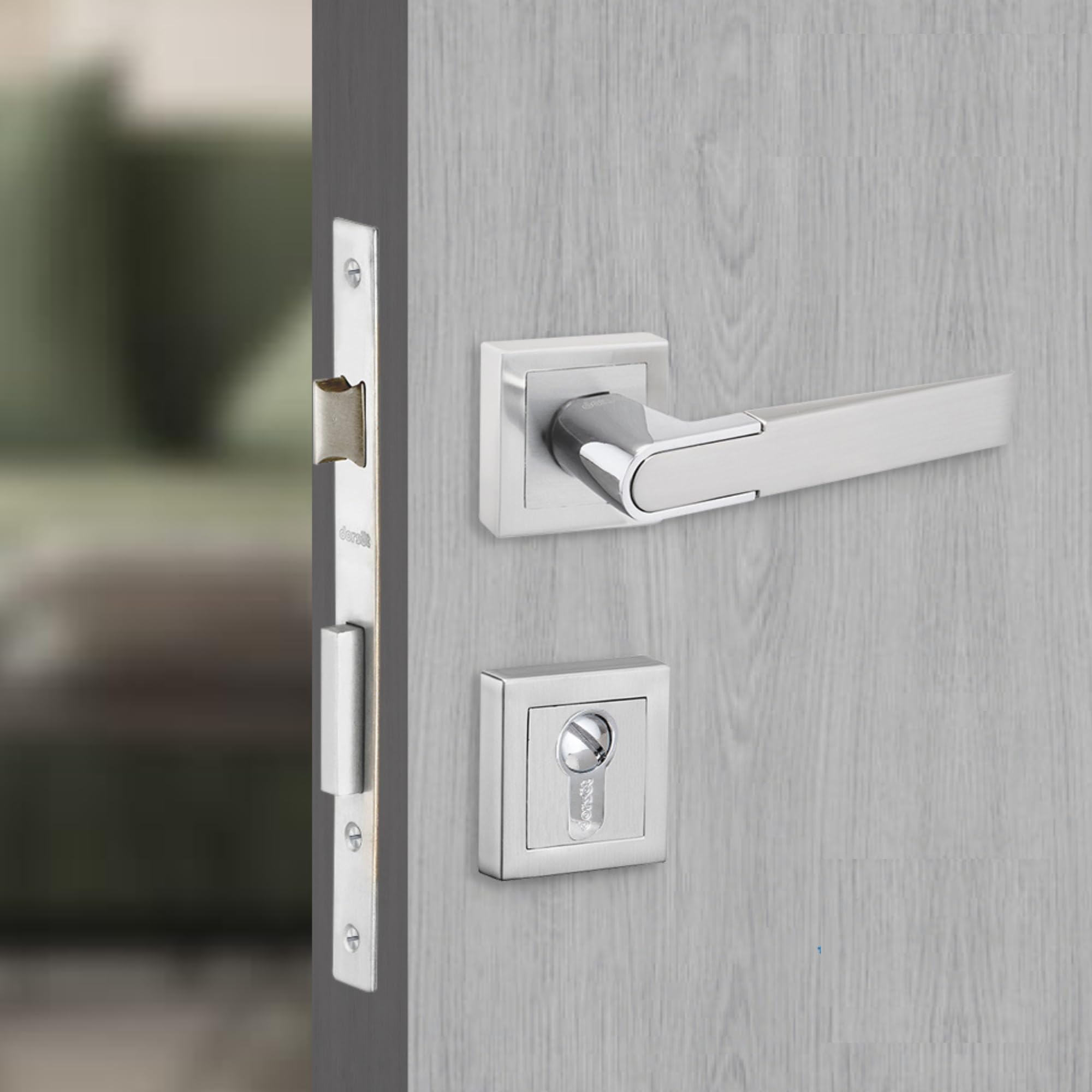 Dorset ZoviHandle on Rose | Mortise Lock with 70 mm Coin and Knob