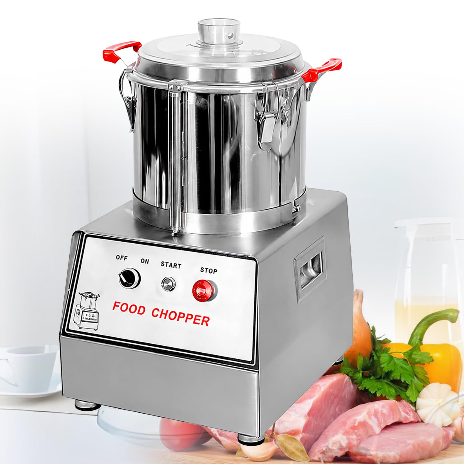 DongDongQiang Commercial Meat Chopper & Electric Grinder Cutter, 5L-15L 5L