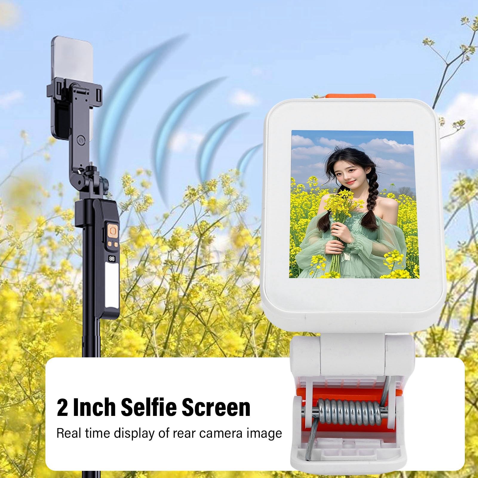 Handkamera Selfie-Bildschirm, Echtzeit-Ansicht für Flexible Fotografie,