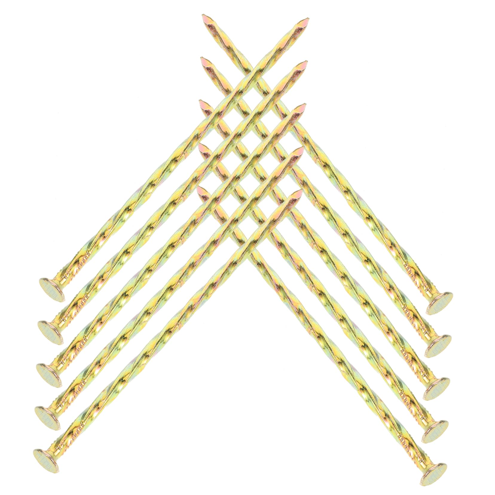 IWOWHERO 10pcs Carbon Steel Landscape Edging Stake Easy Install Ground Nail for Turf