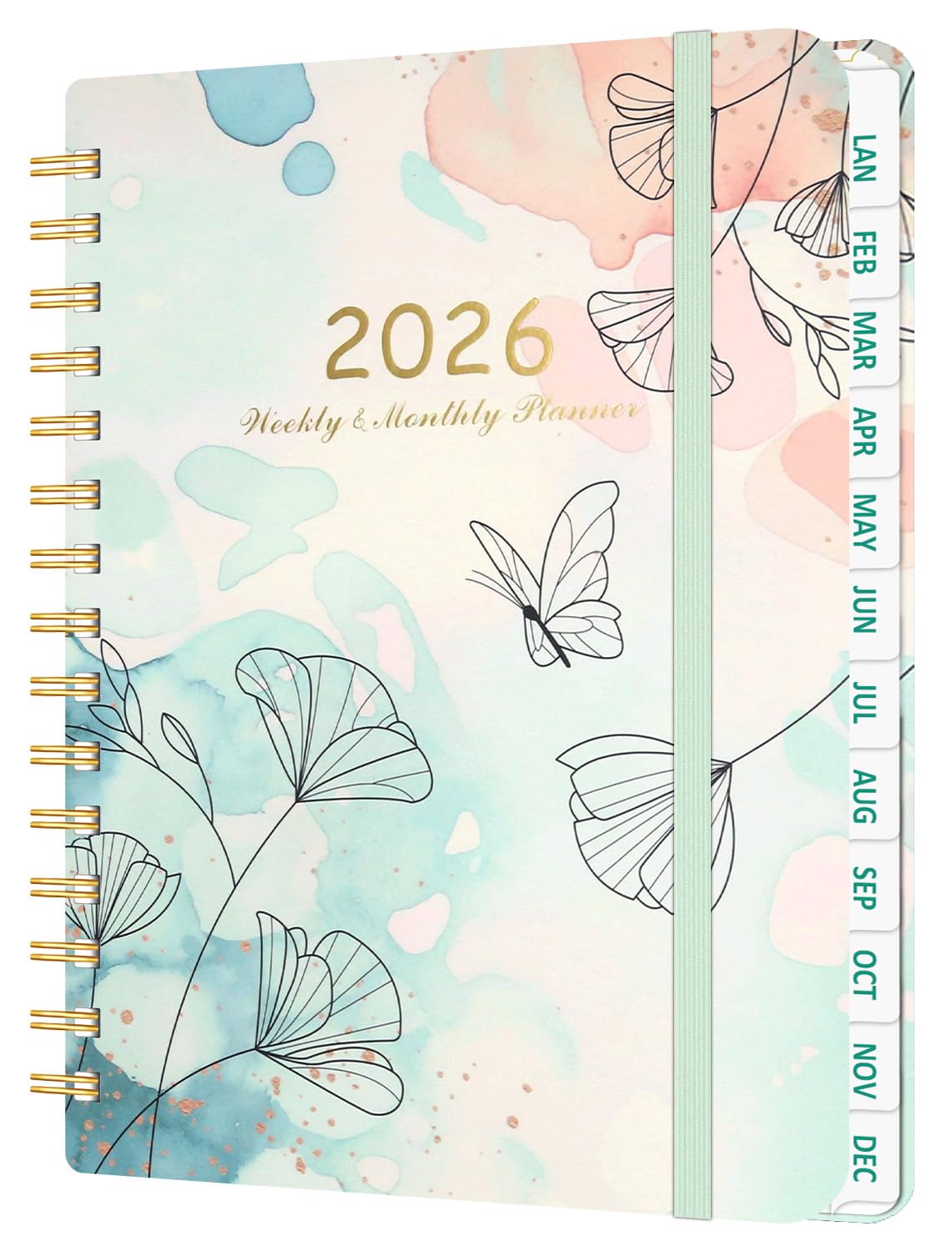2026 Diary A5 Week to View Dated Planner, Jan-Dec 2026 Hardcover Daily To-Do List Notebook with Monthly Tabs, UK Holiday, 52 weeks Planning for Daily life, Work, Students(14.5 × 21 cm) — image 1