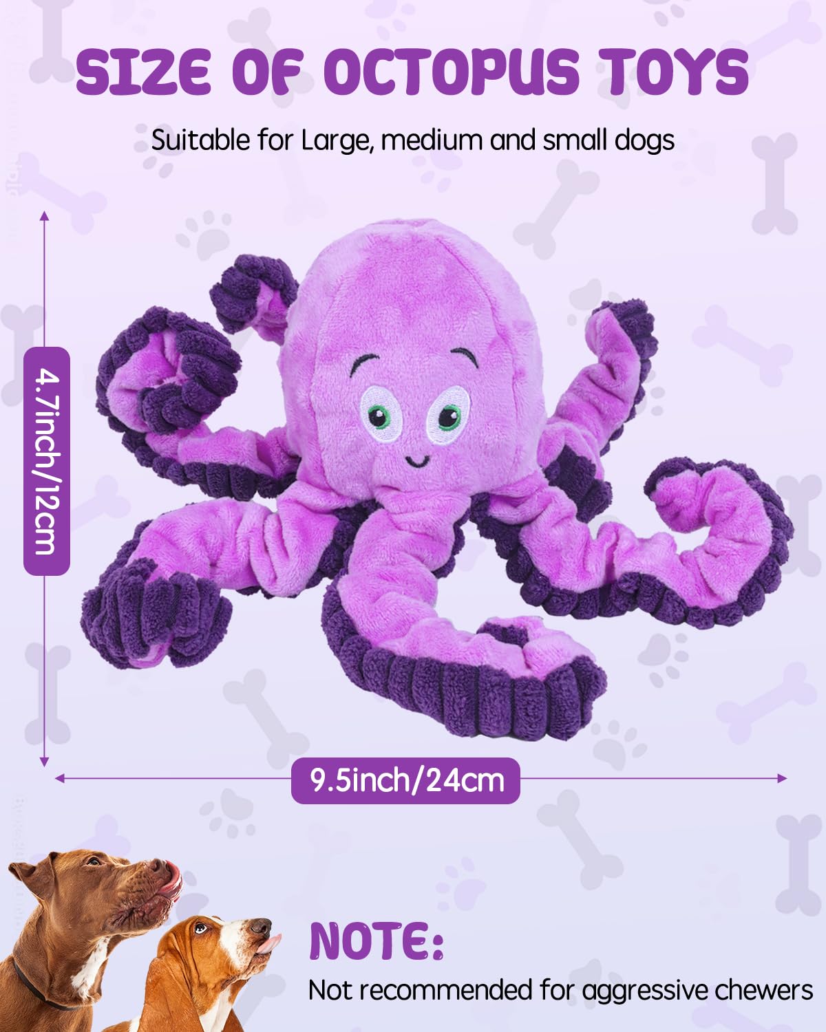 Juguetes chirriantes para perros, juguetes chirriantes de peluche suave para perros pequeños, medianos y grandes