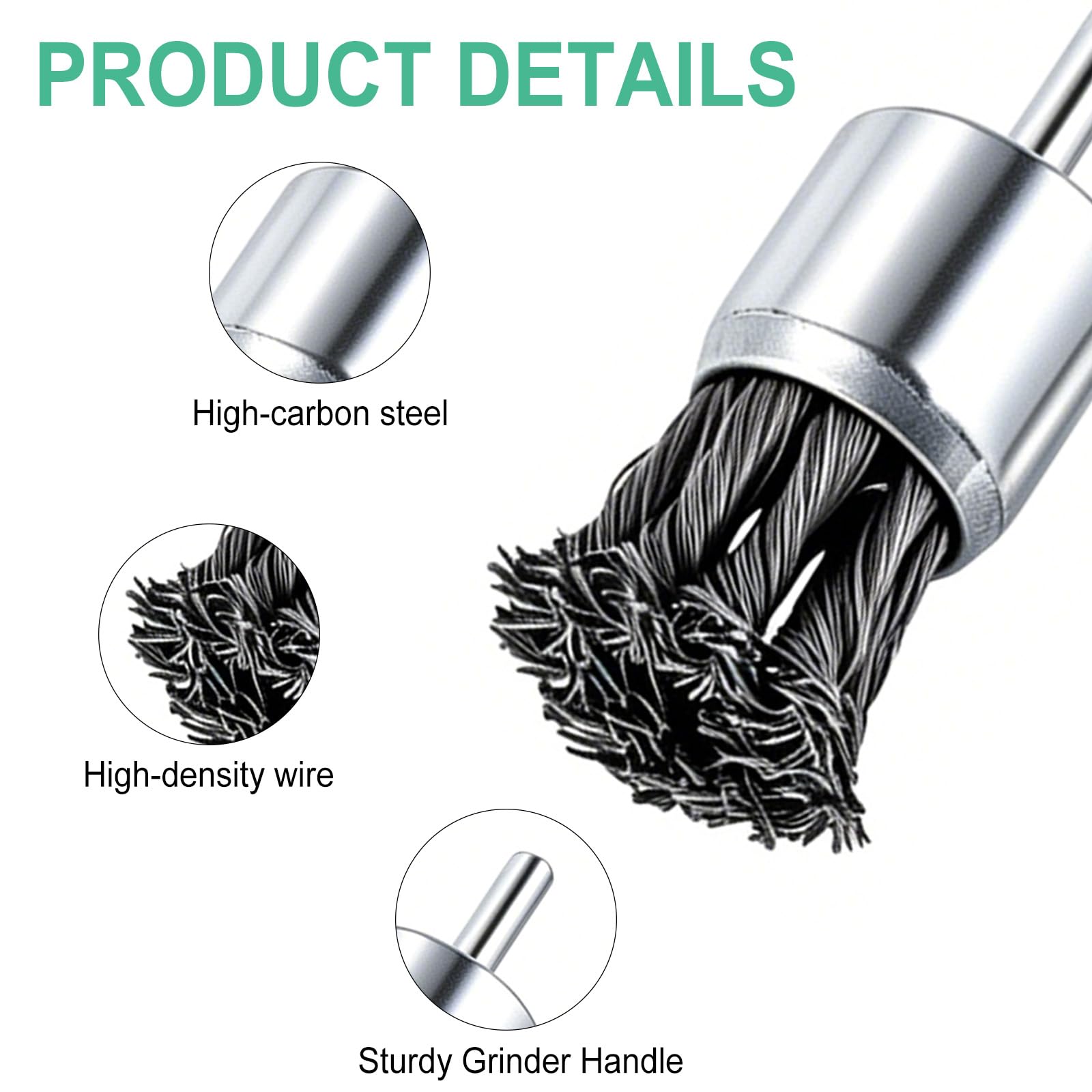 Set di 12 spazzole metalliche per trapano, avvitatore a batteria