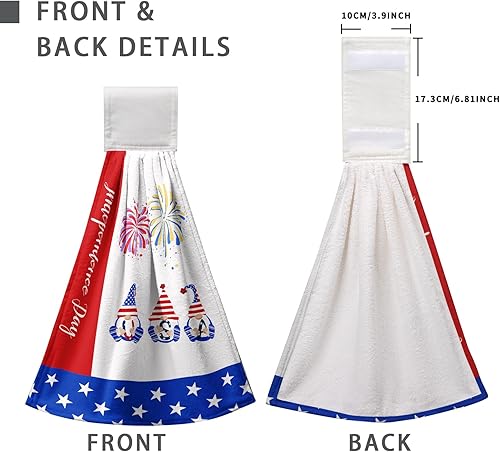 Miniatura 3 de Lealeg Toallas de cocina colgantes de gnomo de Estados Unidos, 4 de julio, toallas colgantes para baño, toalla para el día de la independencia