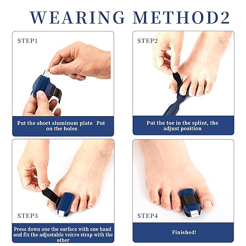 Miniatura 5 de 4 piezas de mejor corrector de juanetes, férulas de dedos para enderezar, corrector de juanete valgo, enderezador de dedos, corrector de pies,