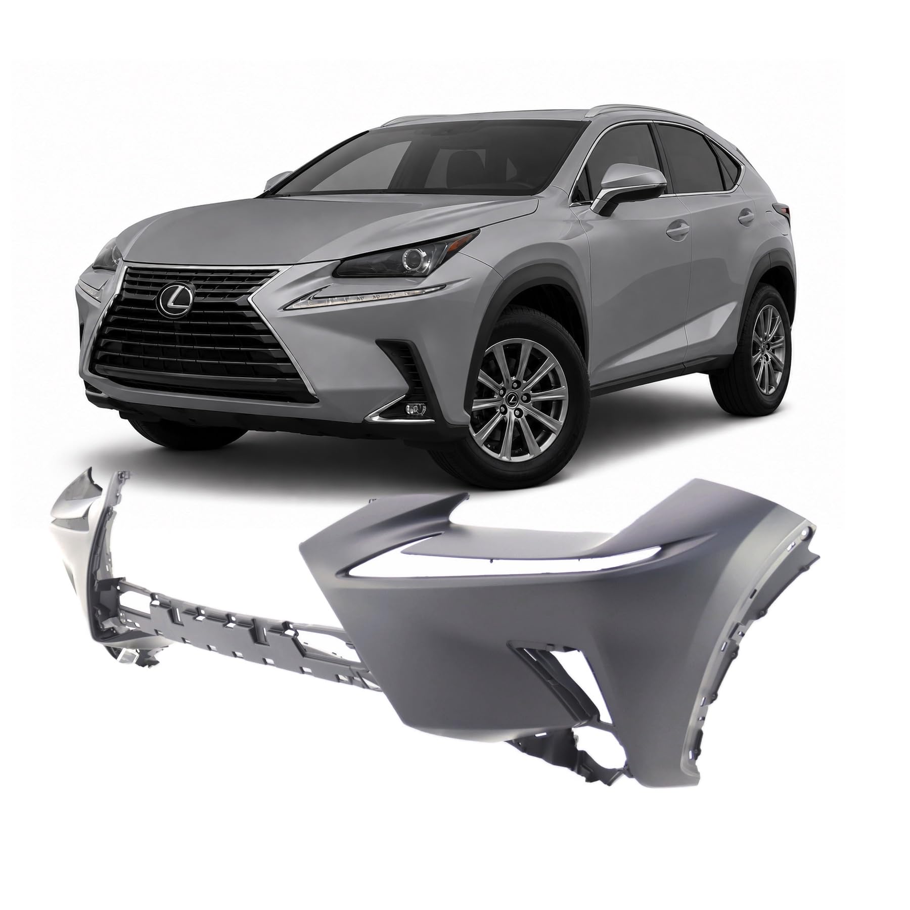 FitParts Compatible with Lexus NX300/300h 2018–2021 Front Bumper Cover