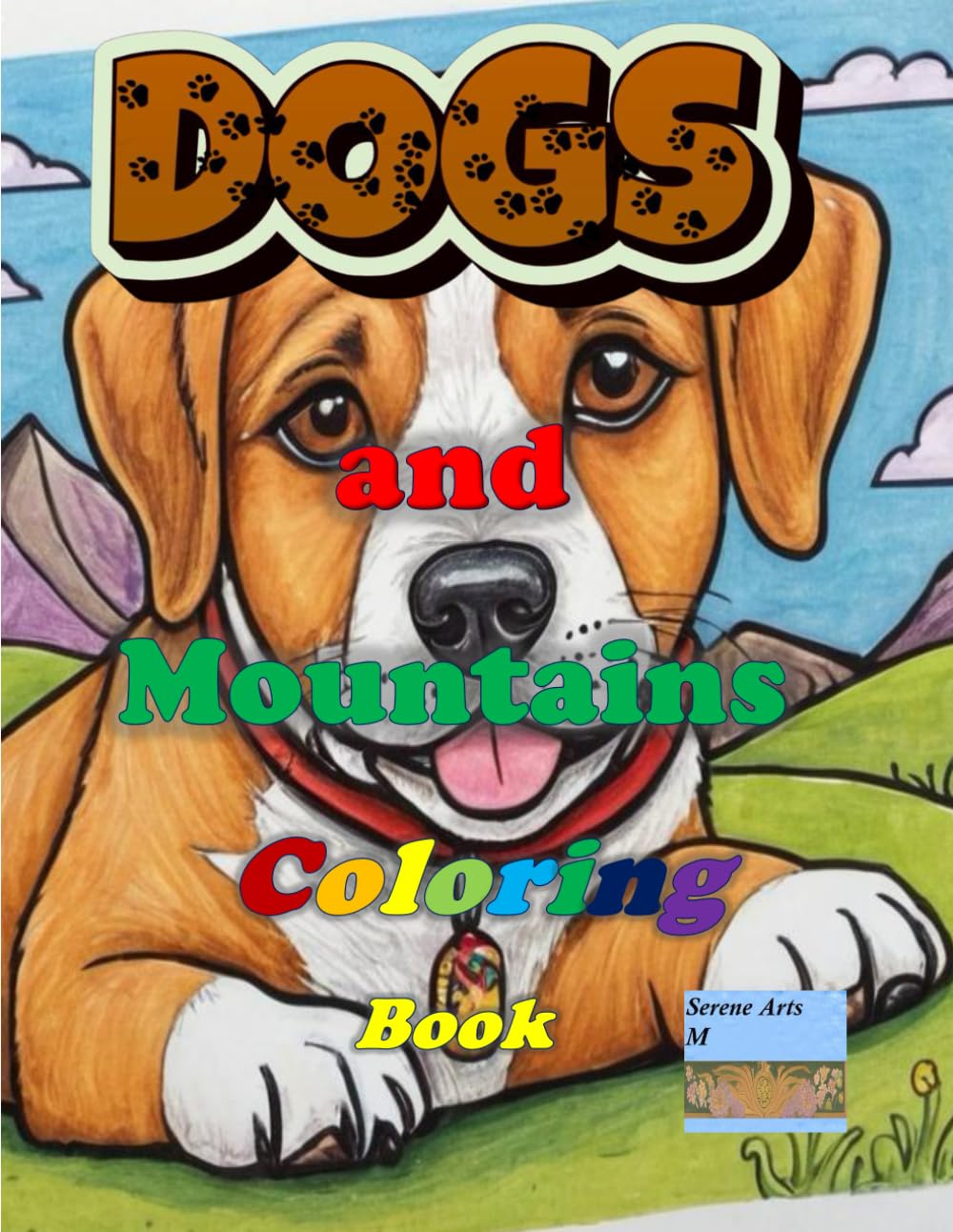 Dogs and Mountains Coloring book: Horses Coloring book