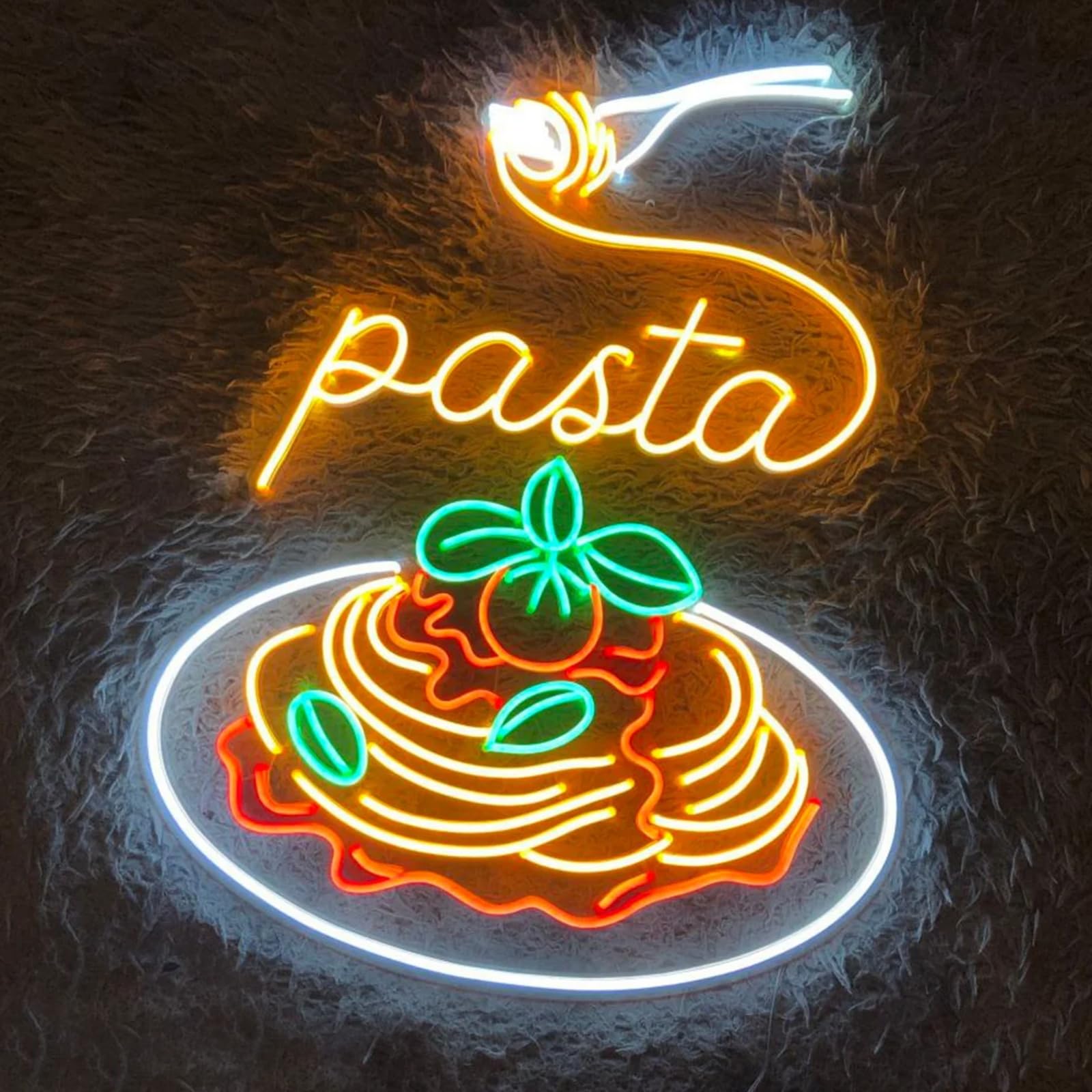 Pasta Dish Neon Sign 22 Inches LED Pasta Store Led Spaghetti Pasta