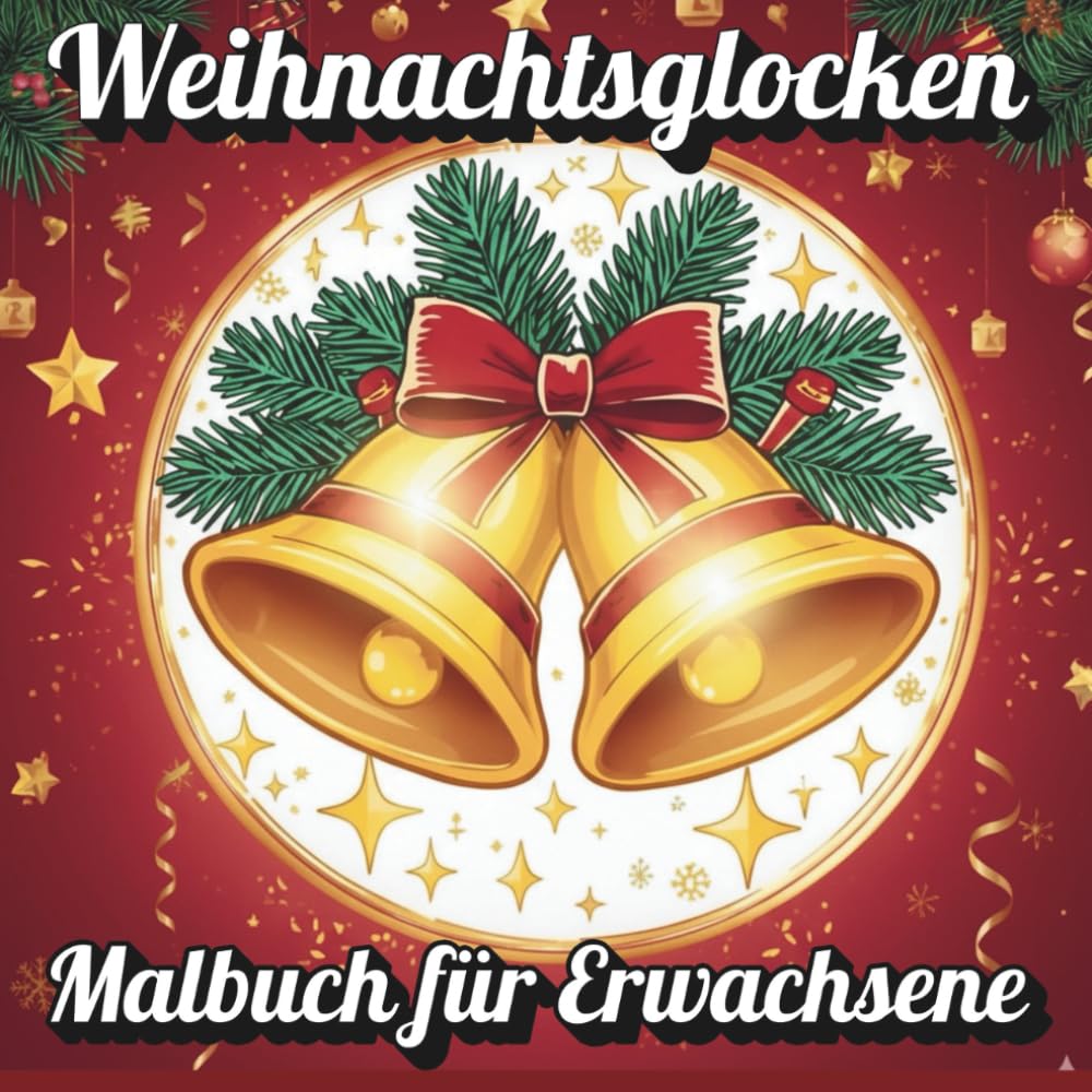 Weihnachtsglocken malbuch fur erwachsene: Kreatives Malvergnügen für Kinder ab 8, Jugendliche und Erwachsene auf der Suche nach Ruhe