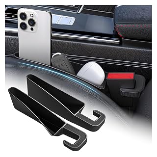 2PCS Short Car Seat Gap Filler Organizer with Seats Belt Holes,Anti-dropout Seat Gap Filler Fills Console Gaps,Universal Car Seats Gaps Plug with Storage Slot for Cars Storage - Amazon product rated Grade A