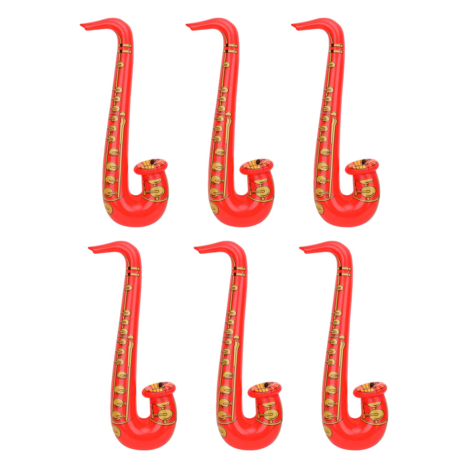 Trimming Shop Inflatable Saxophone Balloon 6pcs, Red