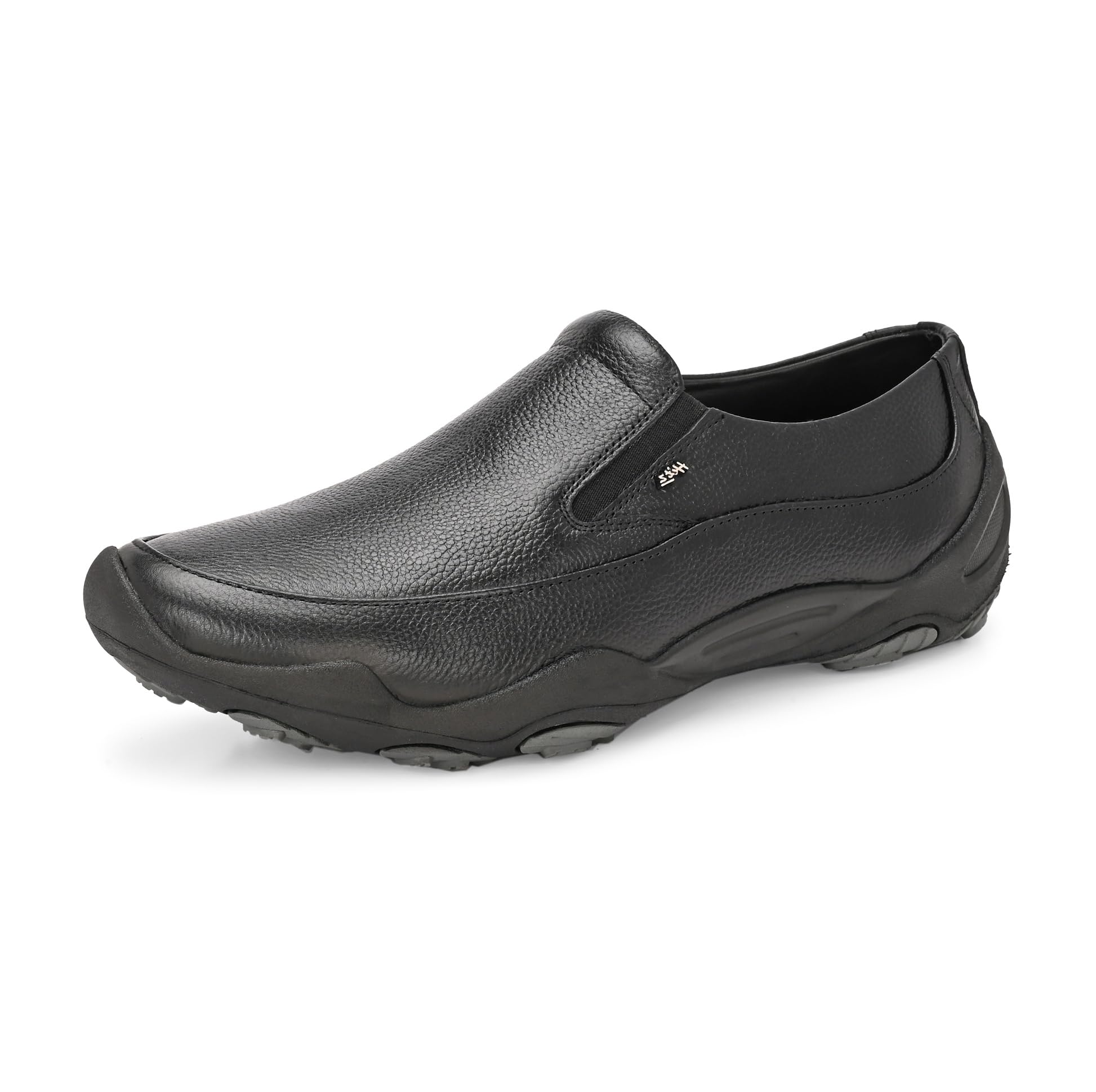 Black Leather Casual Shoes for Men's-image-19