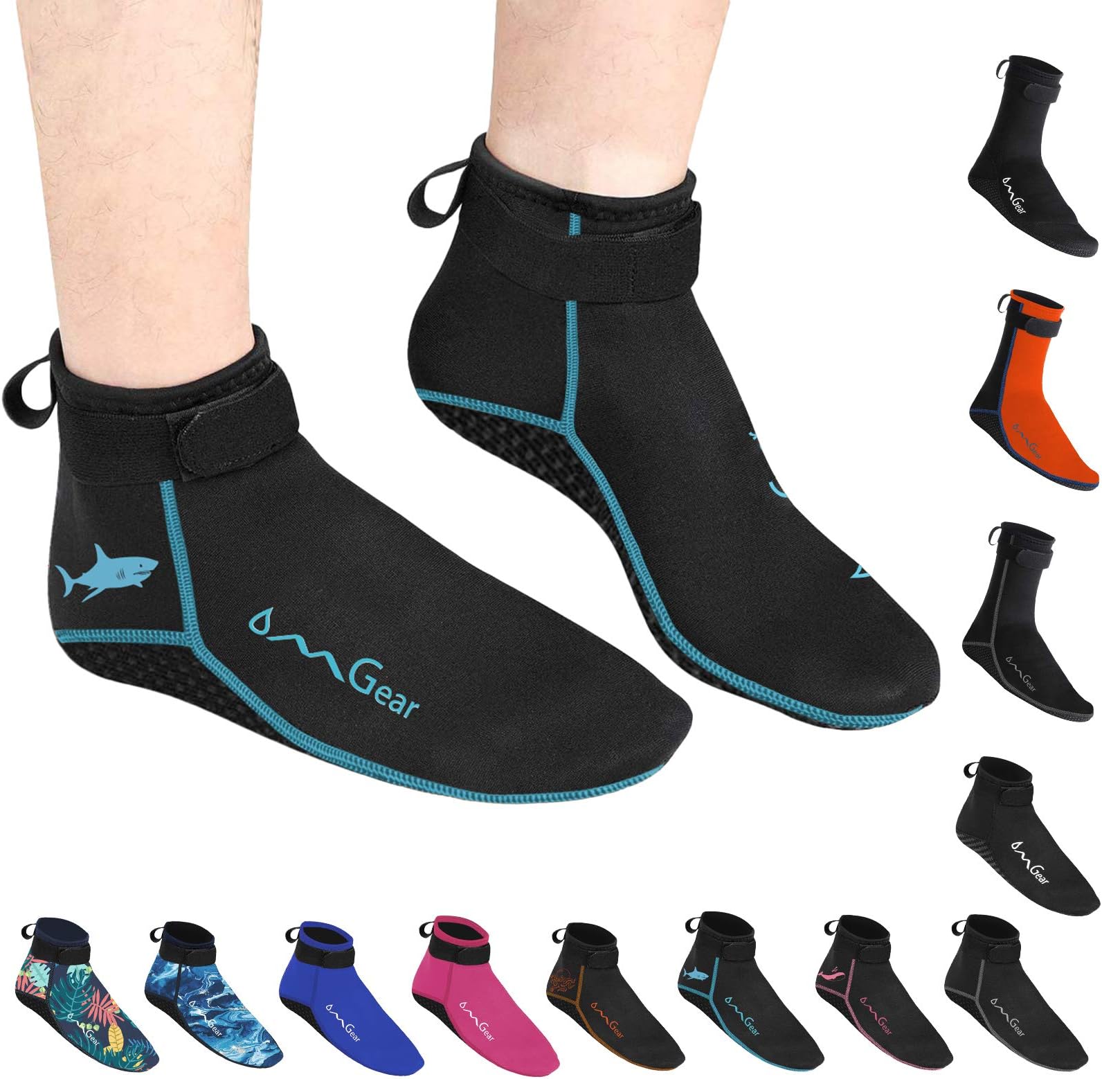 Water Socks Neoprene Socks Beach Booties 3mm 5mm Anti-Slip Wetsuit Footwear Fin Swim Sand Proof Socks