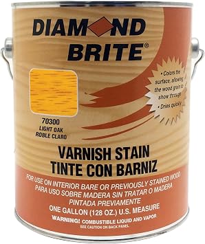 Diamond Brite Interior Varnish Stain, Light Oak, 1 Gallon, 70300-1