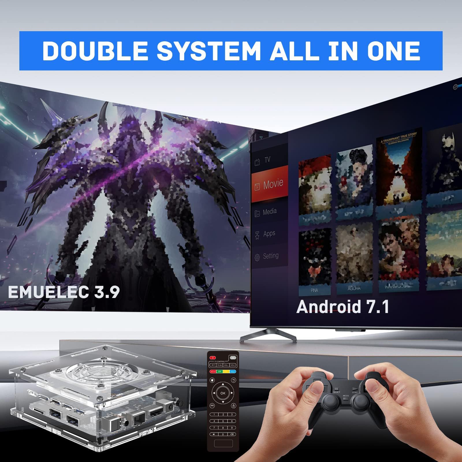 Super Console X PRO Plus da 256 GB, Console per Videogiochi retrò con Oltre 50.000 Giochi Integrati, Compatibile con PS1/PSP/MAME, Supporta Il Download di Giochi da Soli per PSP/N64/NDS/PS1
