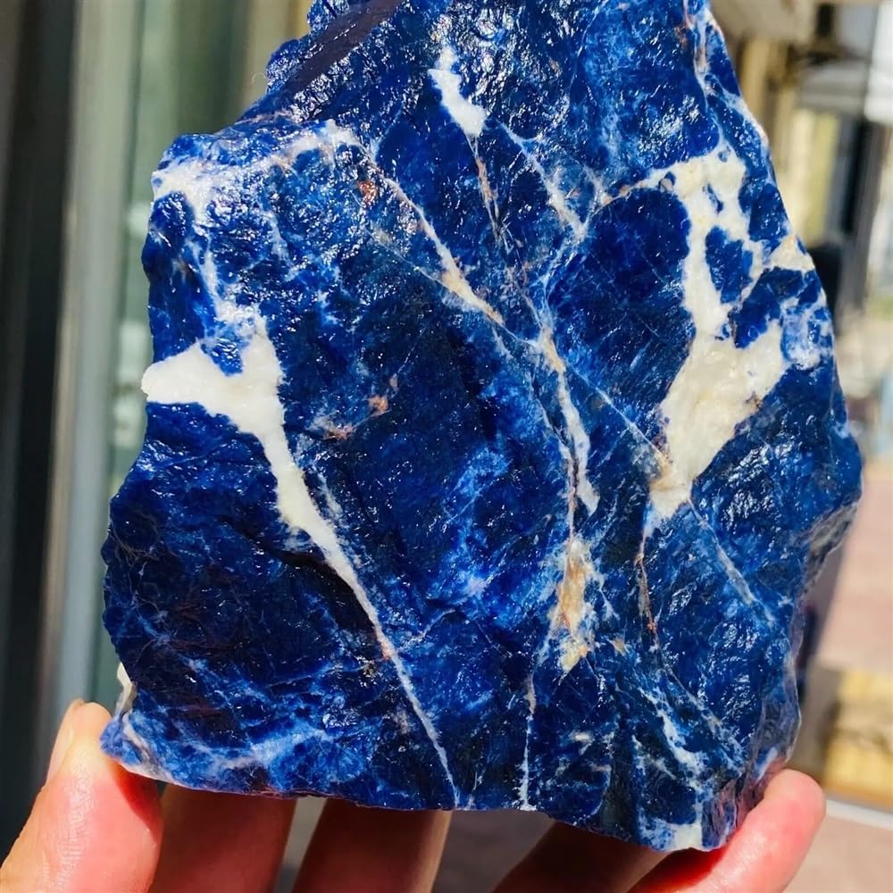 Bellissimo Pietra preziosa di cristallo grezzo naturale di sodalite blu for il bilanciamento energetico(450-500g)