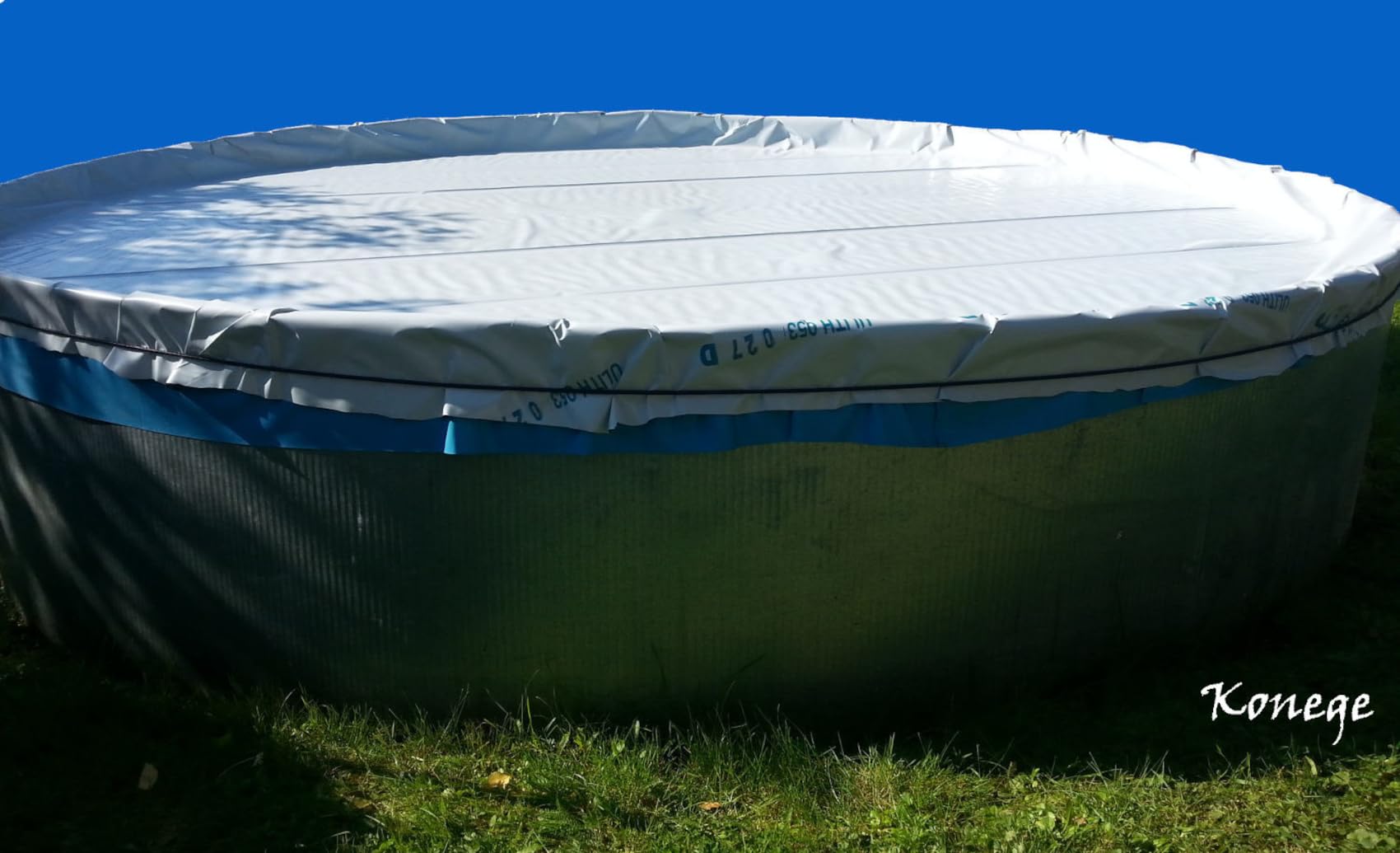 Konege Silofolie, Abdeckfolie, Gartenfolie - Breite 8,0m x Länge 8,0m, schwarz/weiß, lichtdicht, wasserdicht