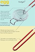 Vista 3 de CAMKYDE Separador de huevos Herramienta de separación blanca de yema de huevo de acero inoxidable de grado alimenticio (rojo)