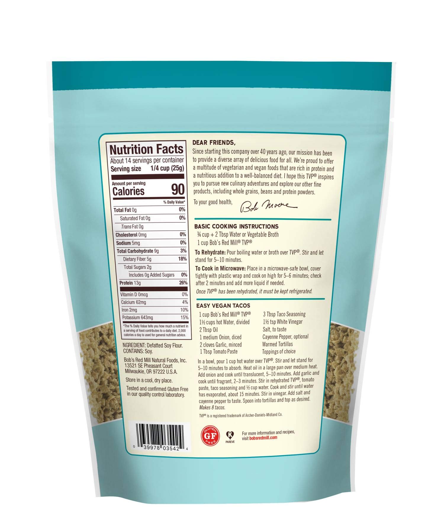 Snapklik.com : Bobs Red Mill TVP Textured Vegetable Protein 12 Oz